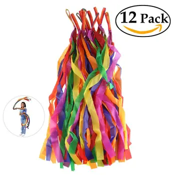

BESTORARD 12pcs Rainbow Ribbon Dance Ribbon Colored Ribbon