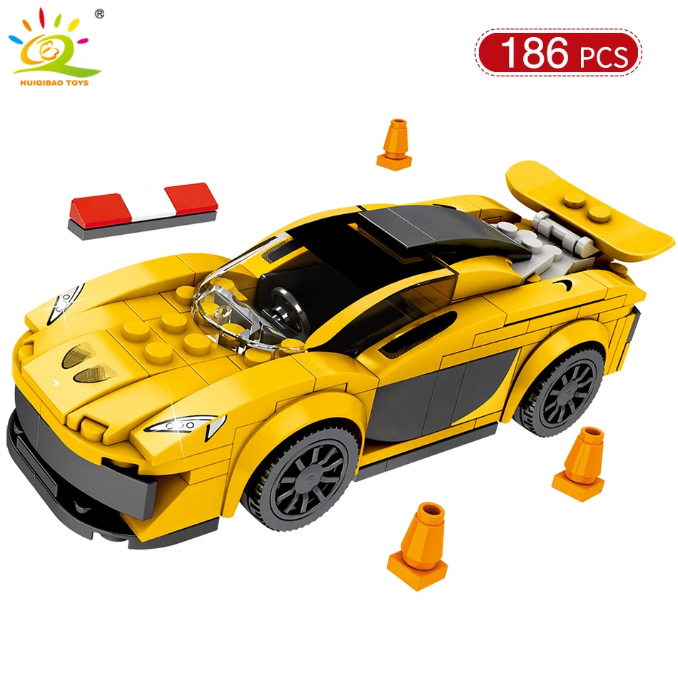 Online 707PCS 4 Racing Auto Geschwindigkeit Champions DIY Bausteine Legoing Technic Stadt Racer Figuren Sport Autos Ziegel Spielzeug Kinder kinder