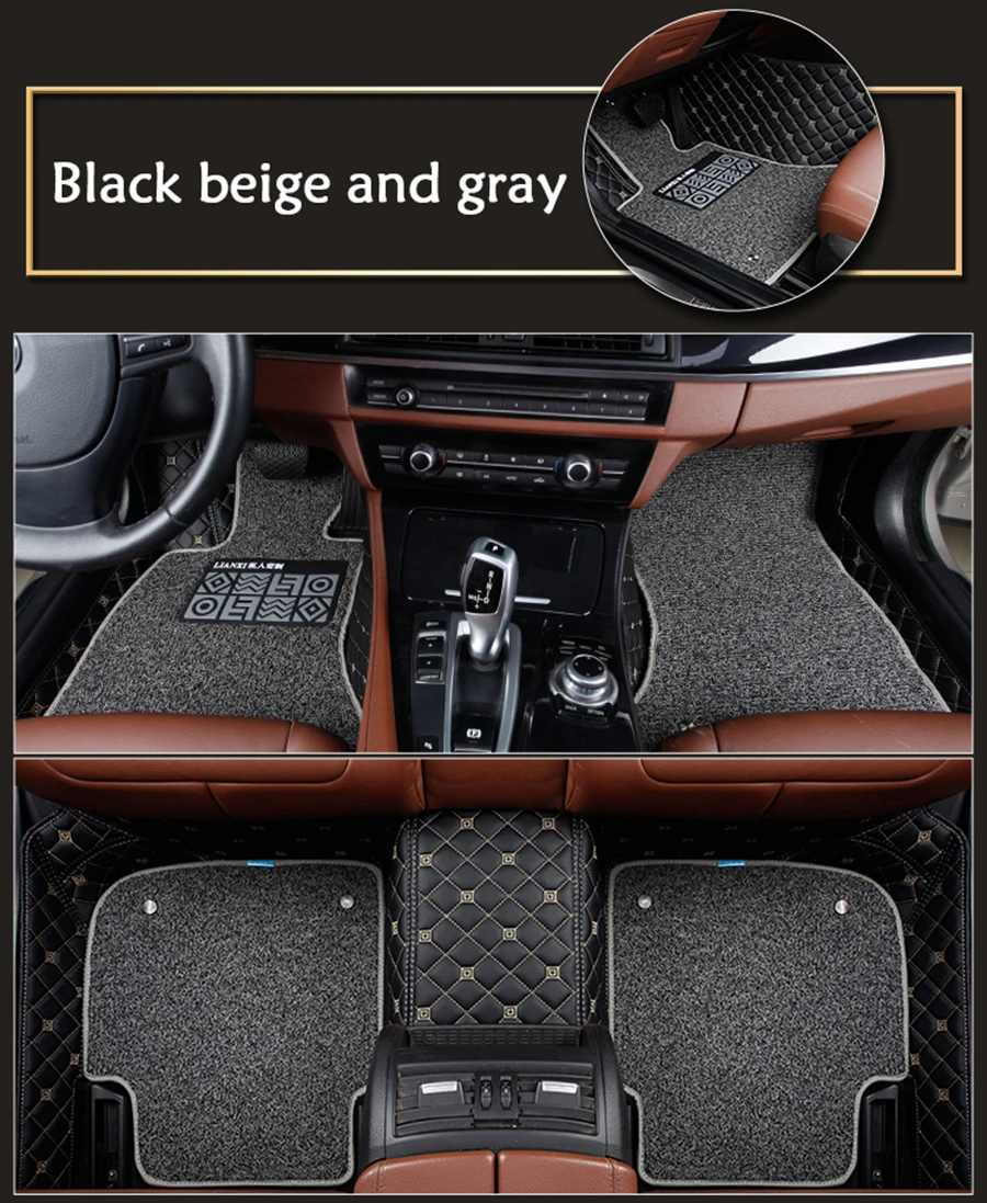 

Custom car car floor mats for Fiat Freemont 500 Viaggio Bravo Ottimo Palio Weekend Waterproof leather Anti-slip carpet