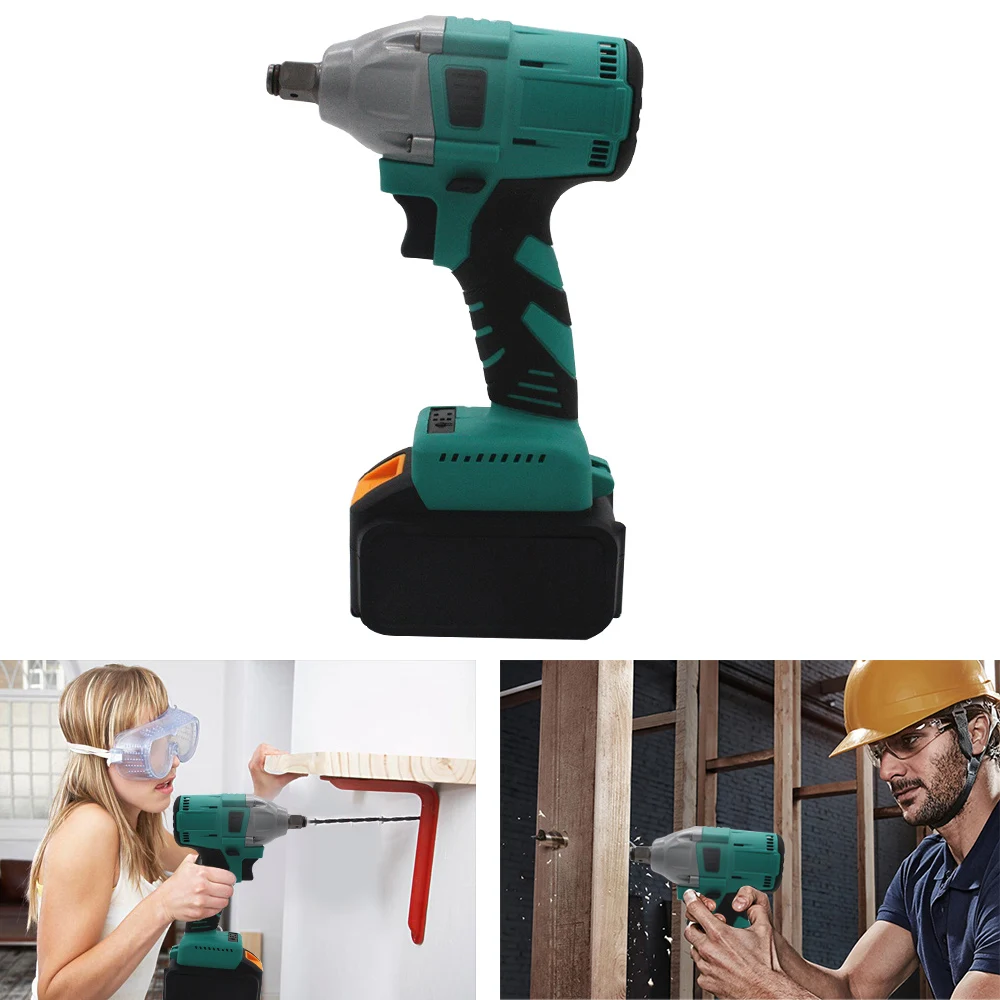 

Brushless Electric Wrench 110-240V Impact Wrench Socket LED Ligh 16800mAh Li Battery Hand Drill Installation Power Tools 6