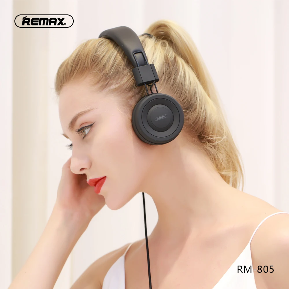 Remax проводные наушники с микрофоном Hi Fi звуковой микрофонный 3 5 мм AUX проводной
