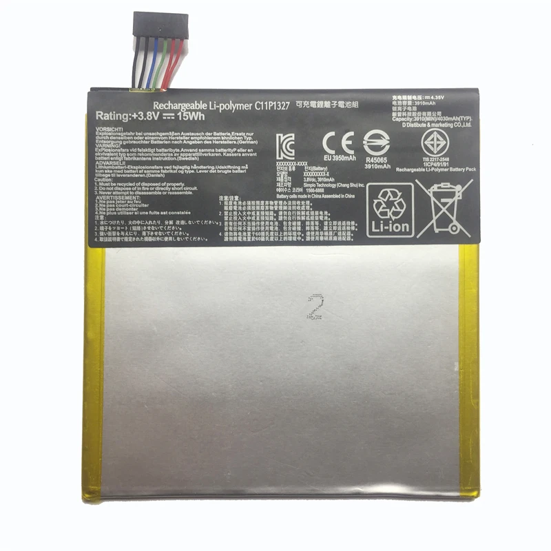 Планшет Батарея C11P1327 для Asus Fonepad 7 FE170CG ME170C FE170 Fonepad7 K017 K012 3910 мА/ч, литий-полимерные батареи