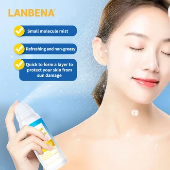 

LANBENA Sunblock Spray SPF 50PA+++ Brightening Sunscreen Sunblock Breathable Effectively Against Radiation Water resistant 120ml