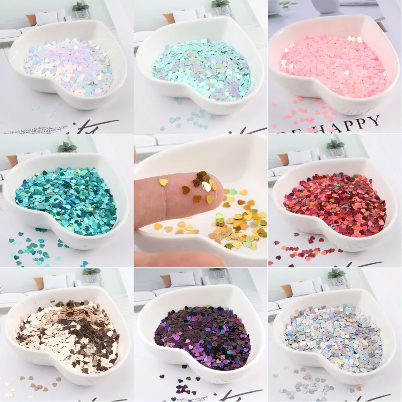 

10g Ultrathin 3mm Heart Glitter Sequins for Craft PET Paillettes for Nails Arts Manicure/wedding Christmas Decoration Confetti