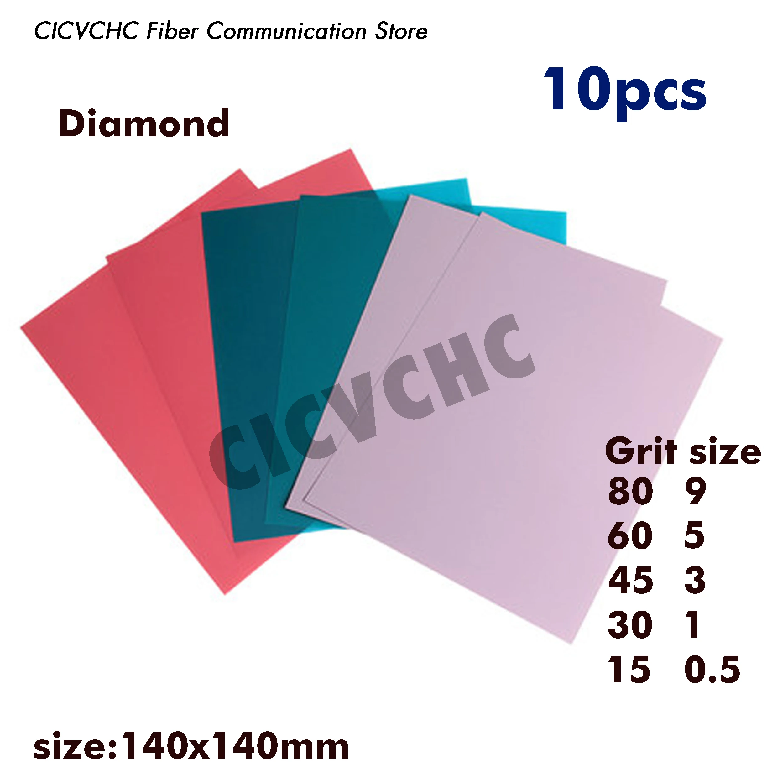 10pcs Diamond Polishing Film 140x140mm, long life  0.5µm to, 80µm