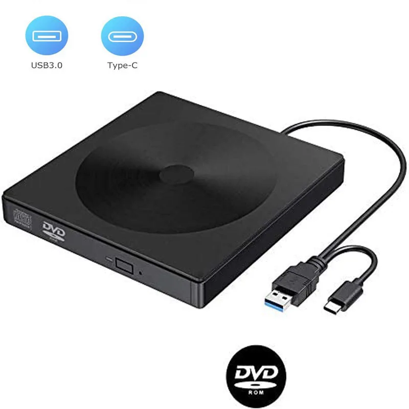 Внешний CD DVD-привод USB 3 0 Type C портативный DVD +/-RW записывающая горелка низкий