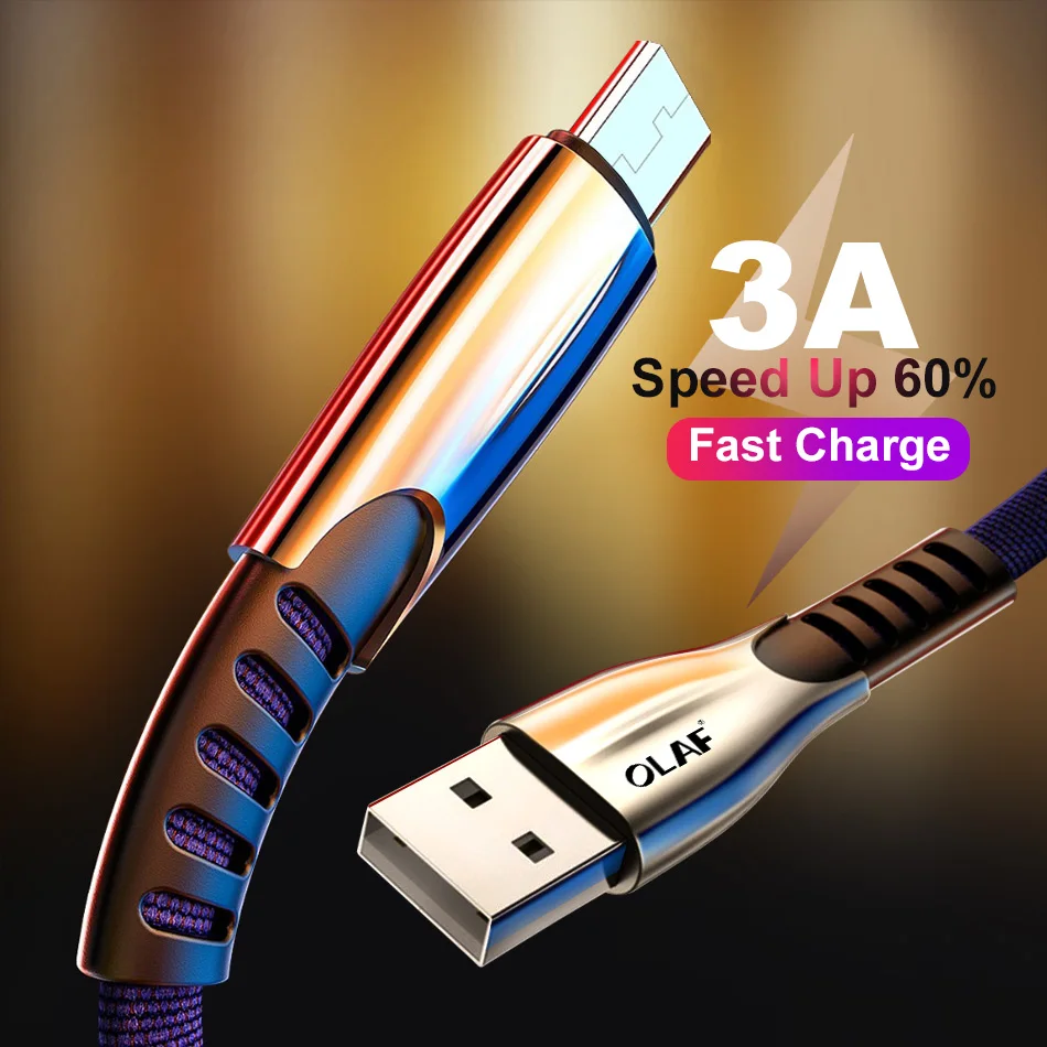 OLAF 5A Micro USB Cable Fast Charging For Xiaomi Redmi Note 5 Pro Android Mobile Phone Data Cable for Samsung S7 S6 USB Charger