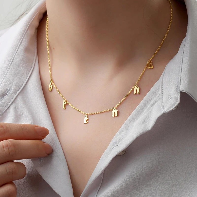 Separate Letter Name Necklace Custom 