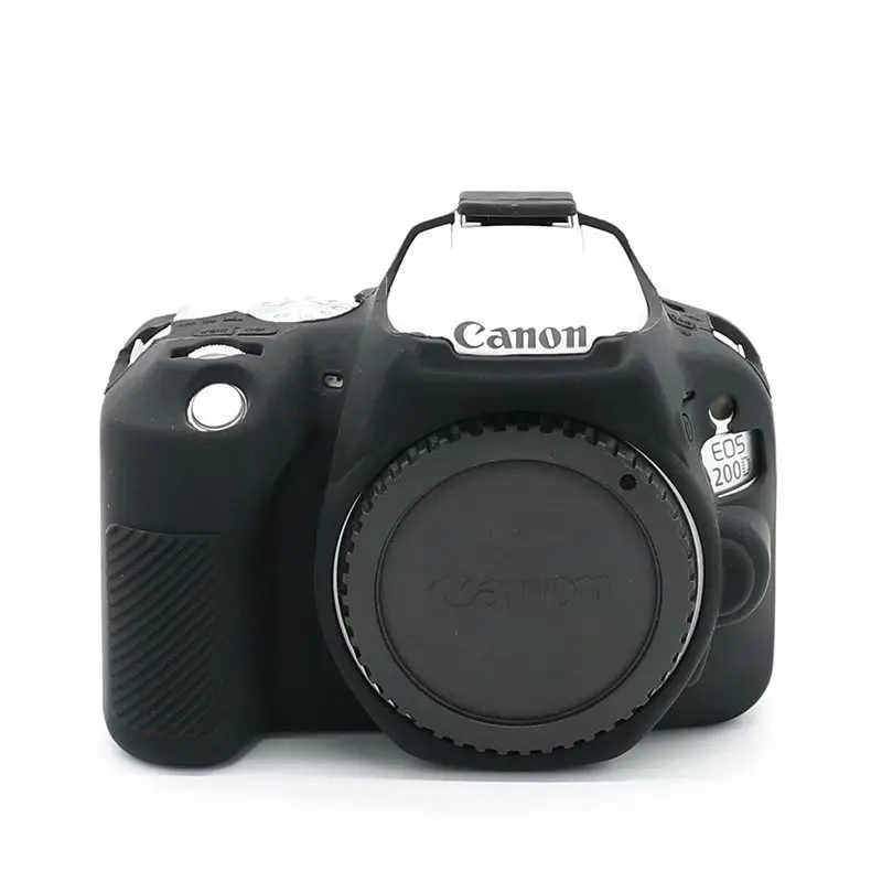 Model A Black Чехол для DSLR камеры, мягкий силиконовый чехол, Резиновая Защитная сумка для Canon EOS 200D 200D II 200D Mark II Rebel SL2 Kiss X9 DSLR - Цвет: Model A Black