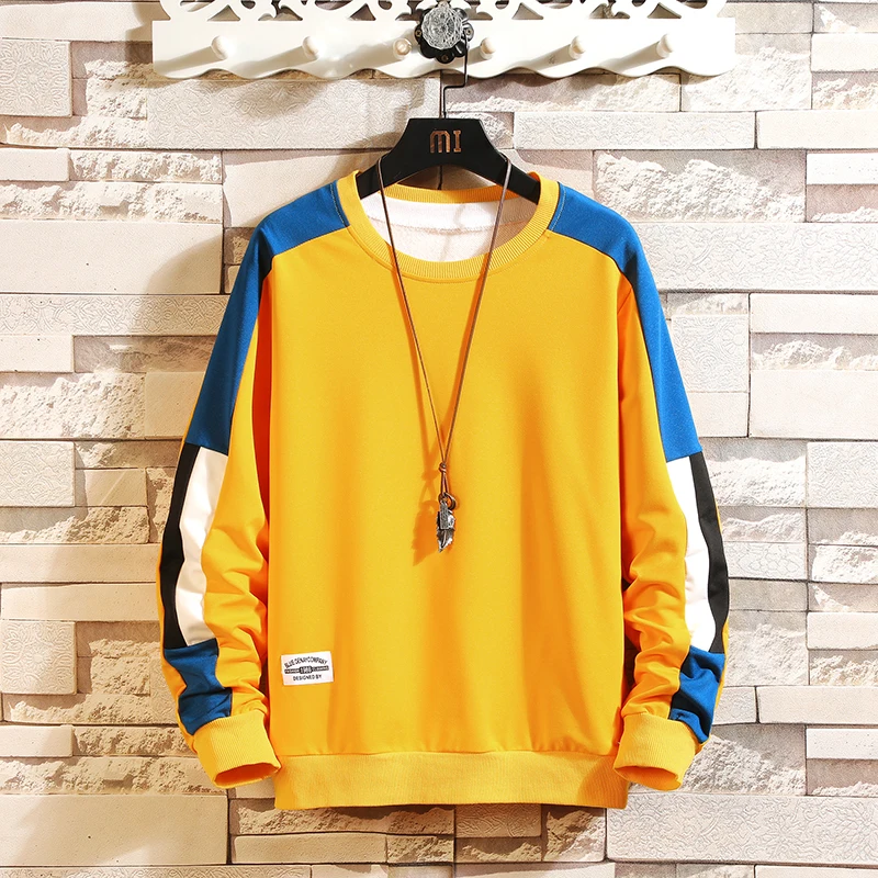 

Autumn Spring 2020 Hoodie Sweatshirt Mens Harajuku Hip Hop hoodies Pullover Streetwear Casual Hoodie patchwork Fashion Clothes