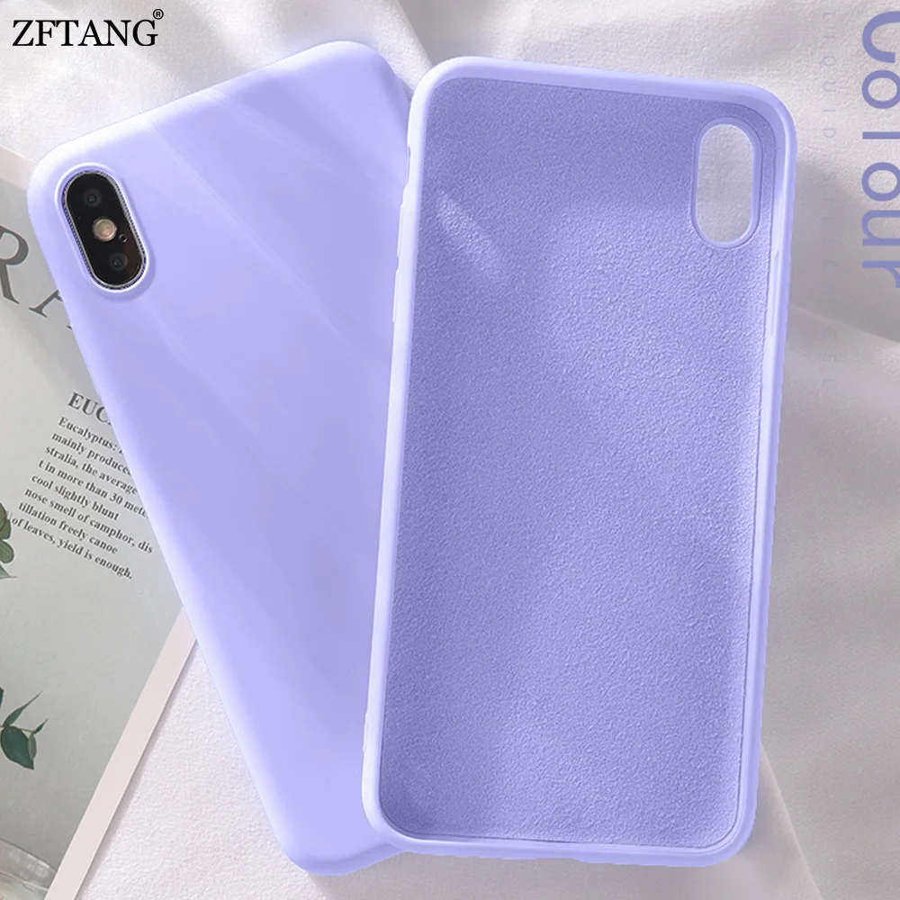

Liquid Silicone Phone Cases For iphone 7 8 Plus Case For iphone X XR XS 11 Pro Max 6 6S Plus Case Solid Color Soft TPU Cover