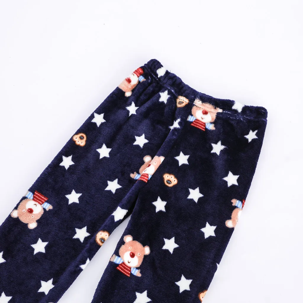 Детская Пижама с длинными рукавами для маленьких мальчиков и девочек; зимний теплый комплект одежды с героями мультфильмов; пижамные комплекты; одежда для сна для детей