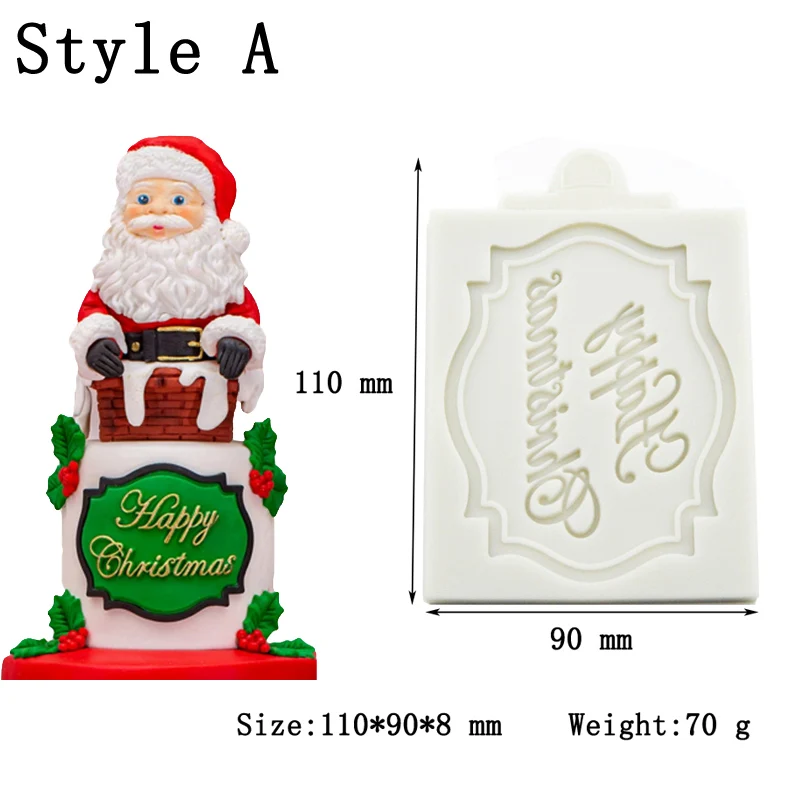 Рождественская силиконовая форма для торта с помадкой Санта-Клаус пояс Алфавит Щелкунчик солдат Сахар ремесло шоколадная форма для украшения