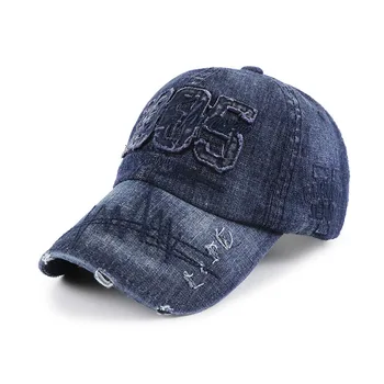 

Prowow Spring Autumn Stadium Do old Cool Outdoor Duck Tongue Cap Washing Baseball Cap Covering alopecia number Denim Sunshade