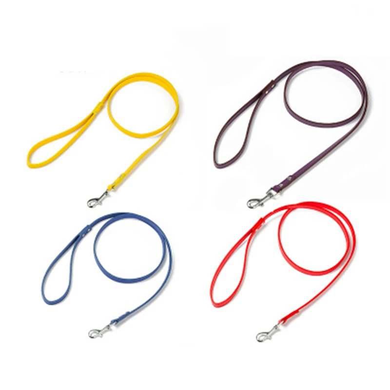 

Pet Products Golden Teddy Dog Traction Rope Chain Small and Medium Dogs Pet Leash Pu Material Adjustable Dog Chain Dog Leash
