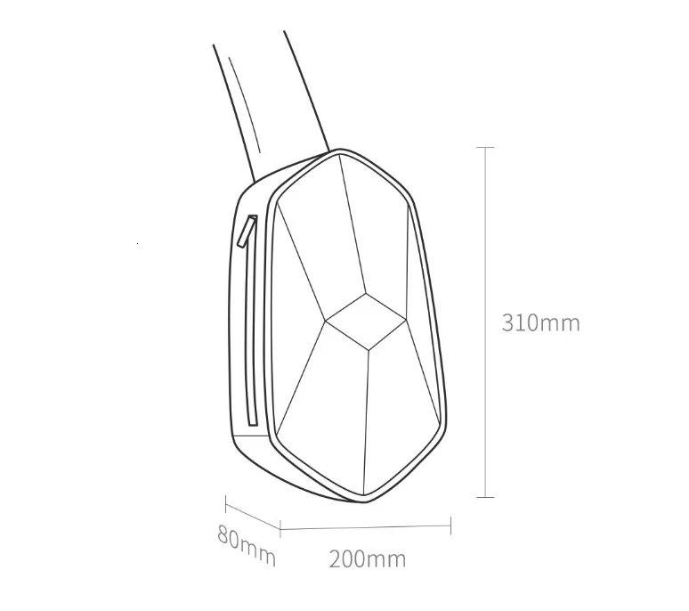 Xiaomi Mijia Polyhedron PU Рюкзак крутая Сумка водонепроницаемая модная спортивная сумка для отдыха нагрудная сумка для мужчин женщин путешествия Кемпинг