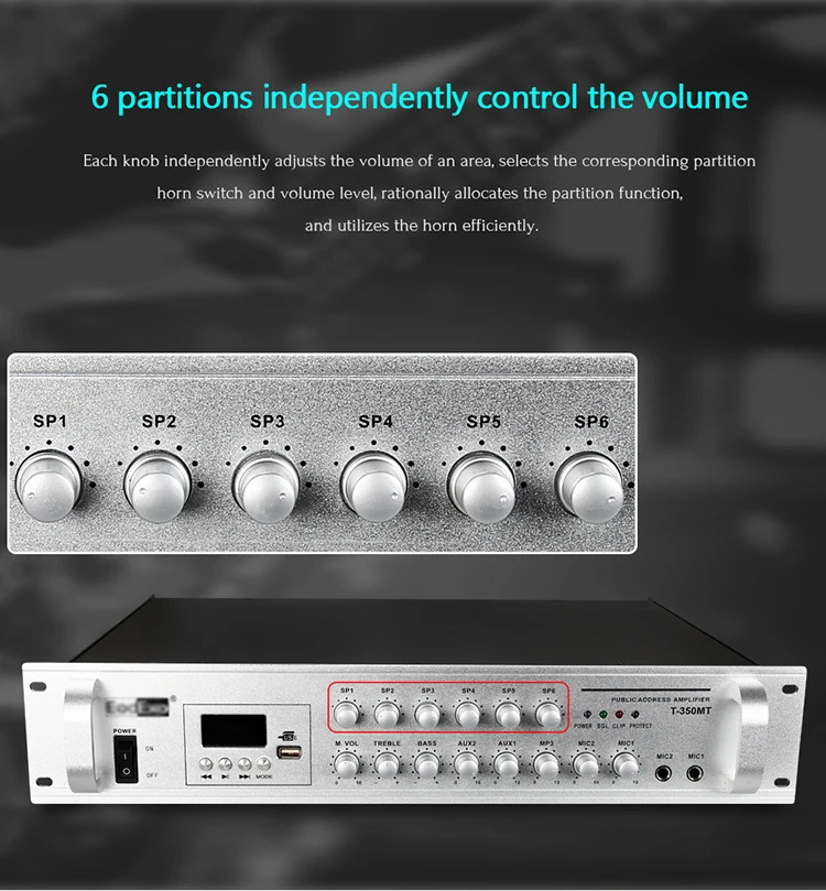 Amplificador de alto desempenho de oupushi T-500MT