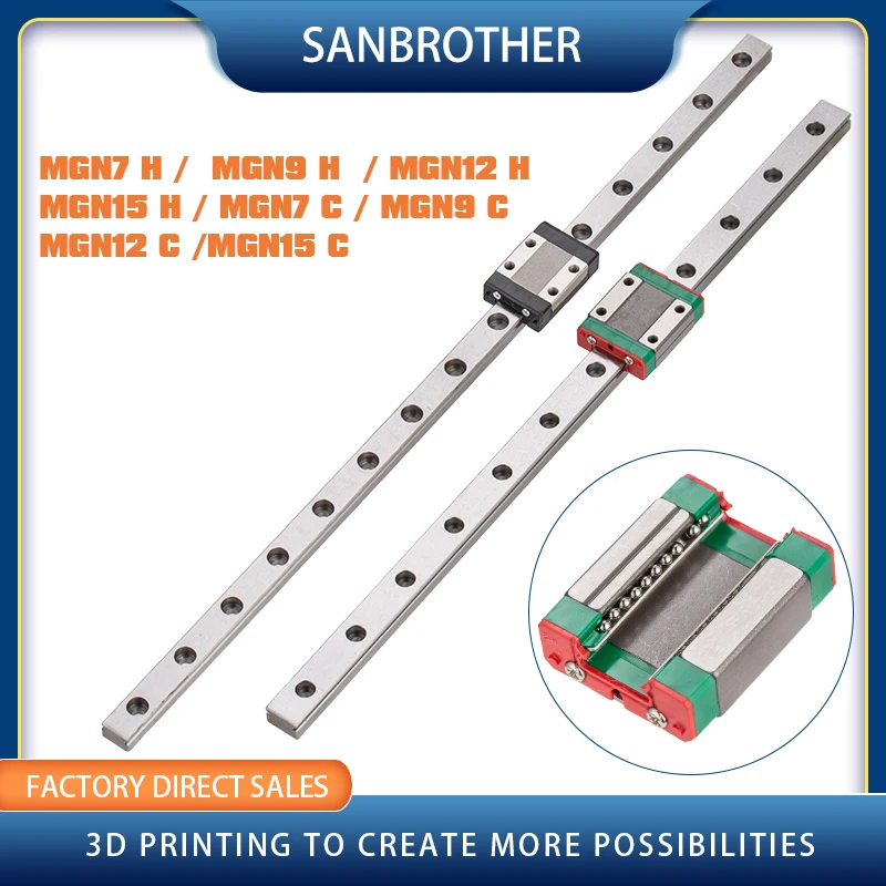 

Миниатюрная линейная направляющая MGN MGN7 MGN12 MGN15 MGN9 300 350 400 450 500 600 мм 1 шт. MGN12 линейная направляющая + 1 шт. каретка MGN12H