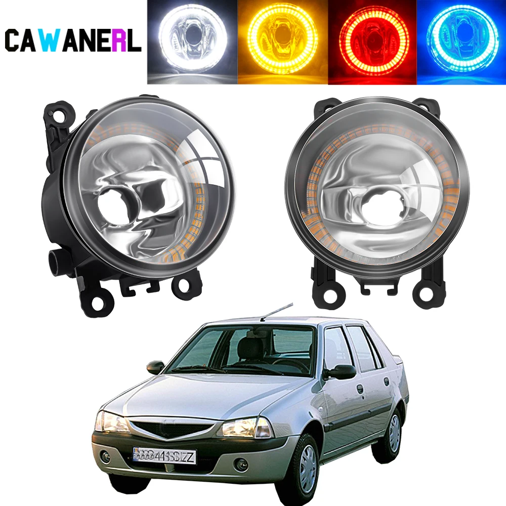 

2 X Car Angel Eye Fog Light Assembly 20W Halo Ring Fog Daytime Driving Lamp DRL H11 12V For Dacia Solenza Hatchback 2003-2007