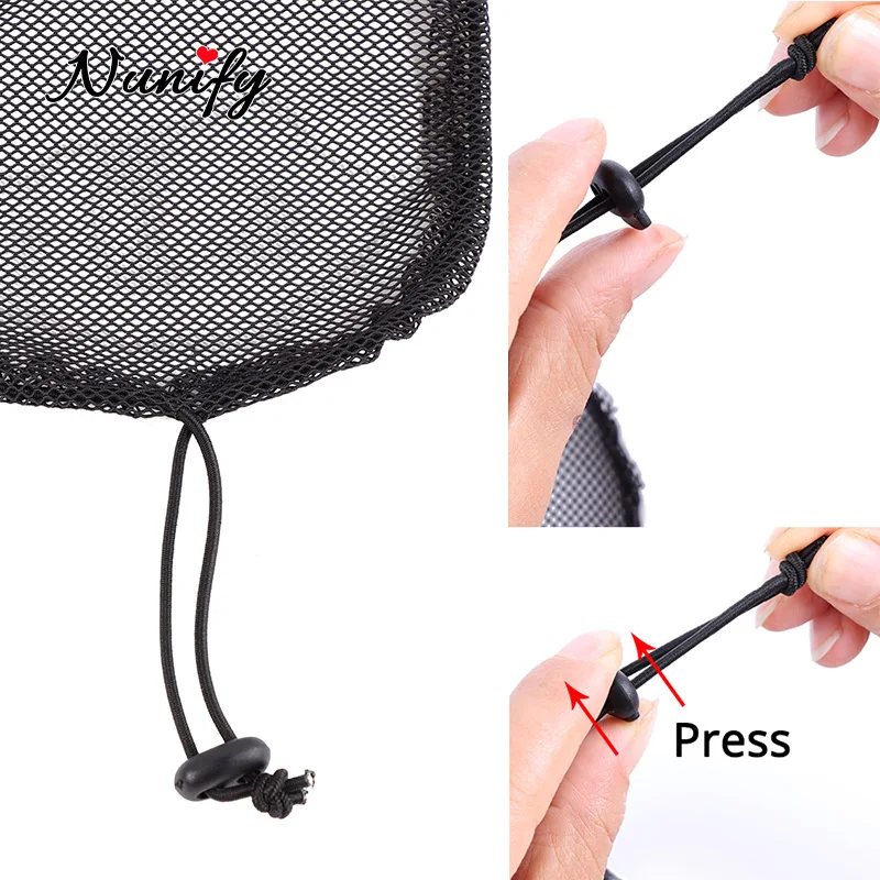 Ponytail Net Drawstring Base Net Wig Liner Caps For Making Afro Hair Bun Ponytail 10Pcs Combs Black Guleless Hairnet wig caps,hair nets,wig accessories