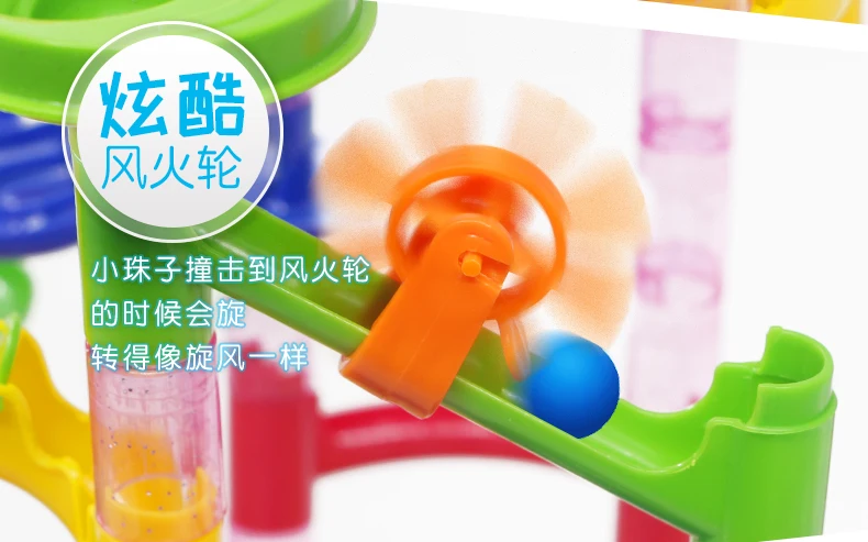 WEPBEL marble Run Racing, детские строительные блоки для мальчиков, креативная игра-головоломка(Размер: 22x8x16 см