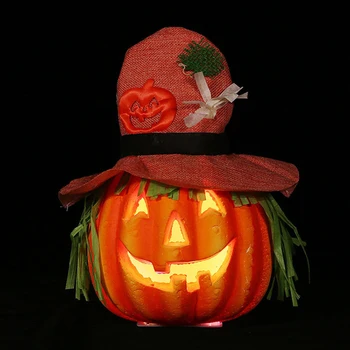 

Halloween Light Up Lantern Decorative Pumpkin Foam Halloween Props for Haunted House Halloween Decoration YU-Home