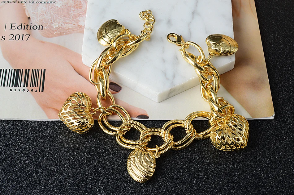 Sunny Jewelry Fashion Jewelry Gold Charm Bracelets For Women Hand Chains Link Chain ball Bracelet High Quality For Party Gift