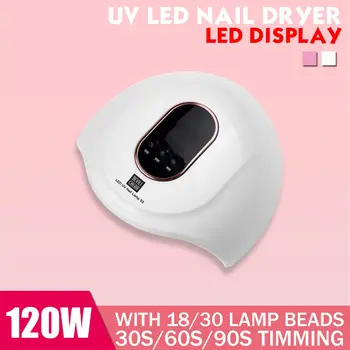 

120W Nail Gel Lamp For All Gel Varnish UV LED Nail Dryer With LCD Display For Nail DIY Manicure Tools