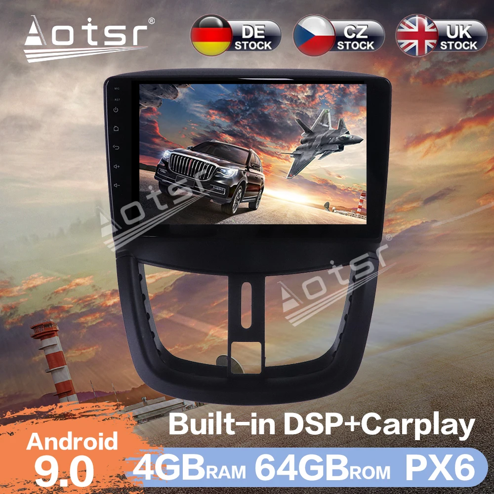 Aotsr 4G + 64G Android 9 0 автомобильное радио GPS навигация DSP Мультимедиа Видео плеер DVD для
