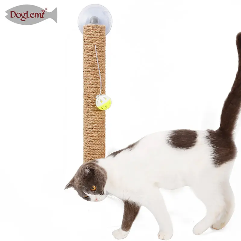 Кошка Скребок дерево доска игрушечная кошка картон для кошки котенок окно игрушка присоска забавная интерактивная игрушка с колокольчиком rascador gato - Цвет: Цвет: желтый