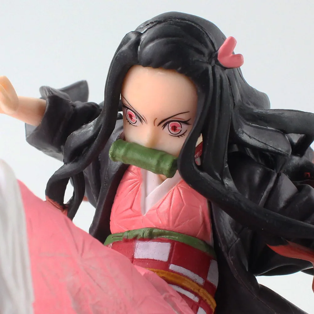 18cm Anime Demon Slayer Kamado Nezuko Kick Fighting. PVC Figure No