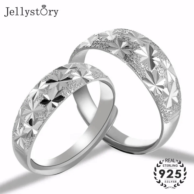 

Ювелирные изделия из настоящего серебра 990 пробы Jellystory, парное кольцо для женщин и мужчин, романтическое регулируемое кольцо для влюбленных, подарок на свадьбу, банкет вечерние ринку, оптовая продажа