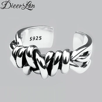 

Personality Retro 925 Sterling Silver Bow Rings For Women Charm Engagement Rings Men Vintage Knuckle Finger Jewelry