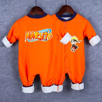 

Anime Naruto Sasuke Gaara Kakashi Winter Thickened Rompers Cotton Baby Boys Girls Infant Costume Jumpsuits Warm Clothing SA2183