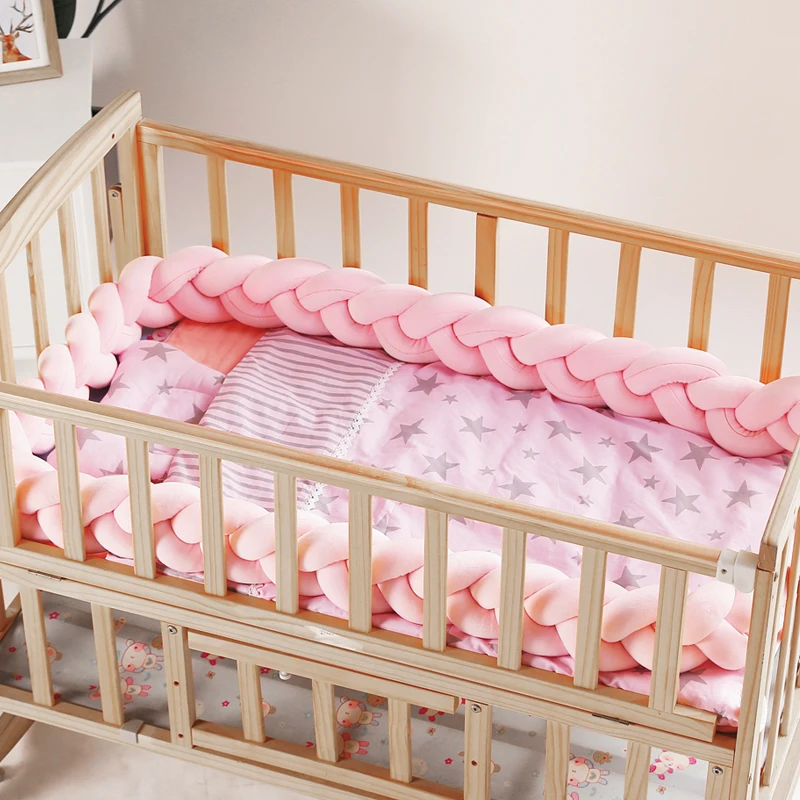 2M3M 4M, 3 узелка, мягкая детская кровать, бампер, бортики для кроватки, 3 косы для новорожденных, детская кроватка, защита, бортики, постельные принадлежности для младенцев - Цвет: 2 meters