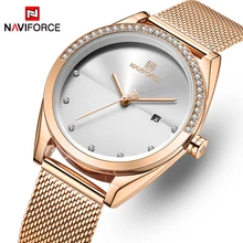 

NAVIFORCE Woman Watches 2021 Brand Luxury Elegant Quartz Clock Waterproof Calendar Relogio Masculino Romantic Gift For Woman