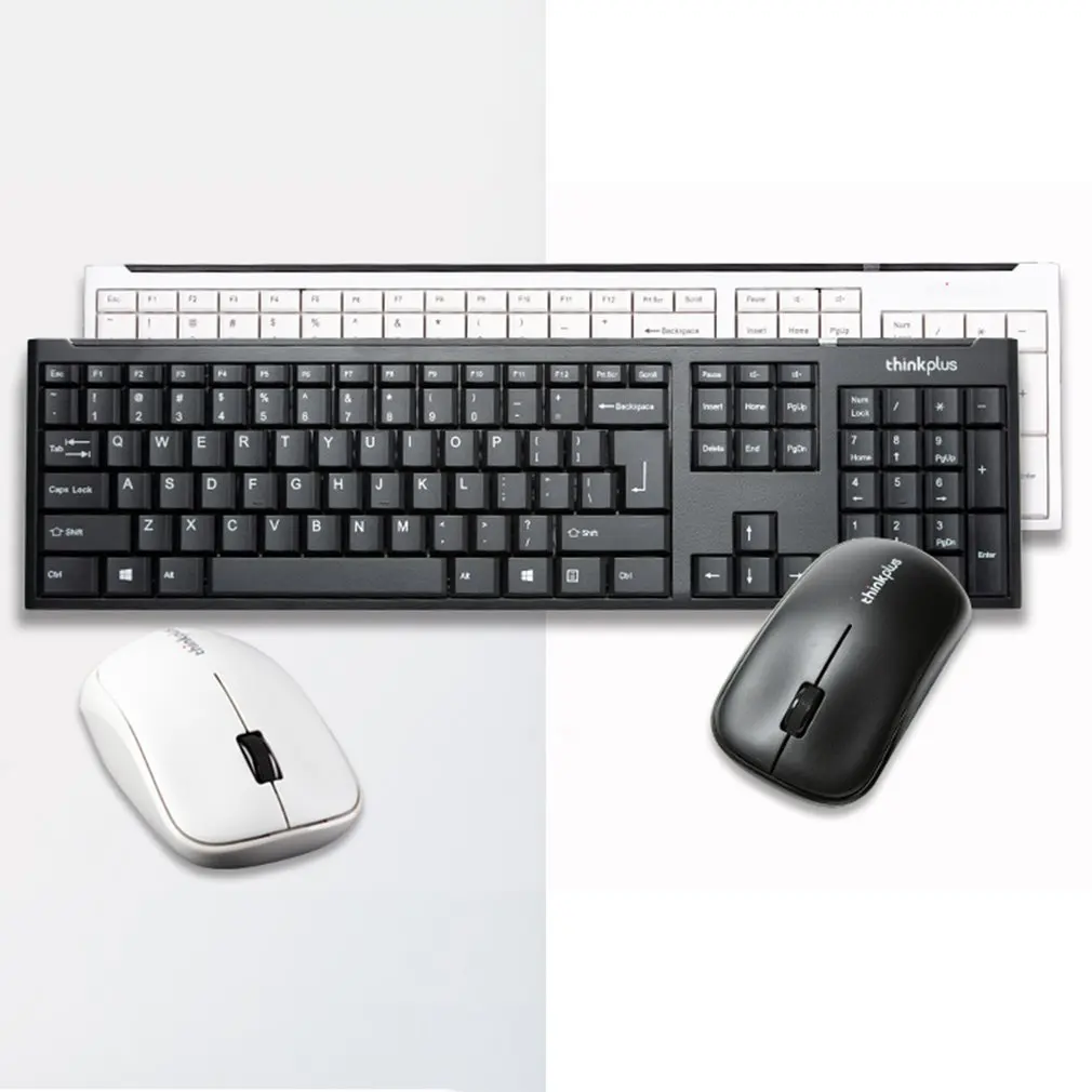 

Lenovo Thinkplus Wireless Mouse and Keyboard Set Keyboard and Mouse Computer Business Office Ultra-Thin USB Interface EC200