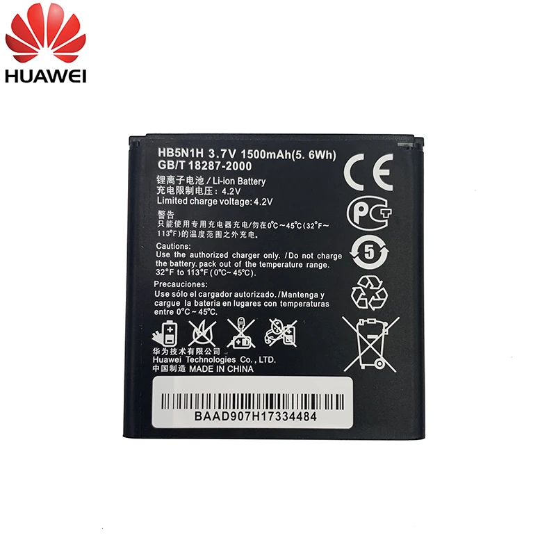 100% оригинал Huawei Ascend G300 батарея замена HB5N1H 1500mAh для G305T C8812 U8815 U8818 T8828|Аккумуляторы