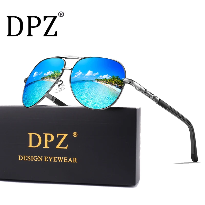 DPZ Retro Men Polarized Sunglasses aviation alloy Unisex Classic UV400 Polaroid Sun Glasses For Male Oculos de sol | Аксессуары для