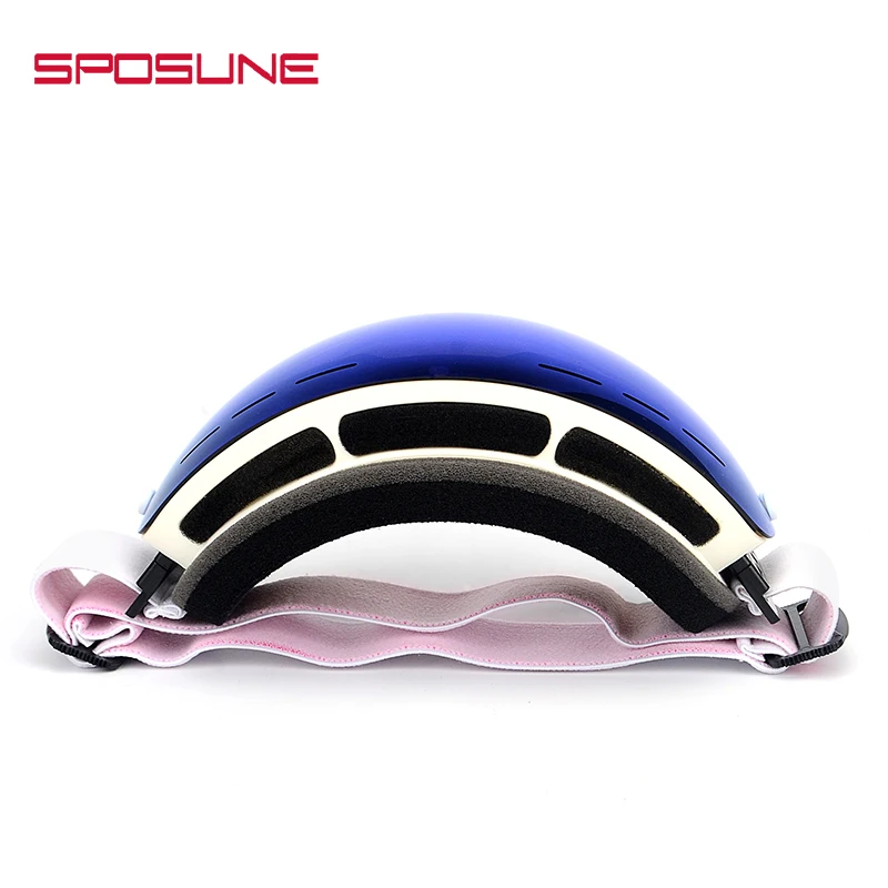 SPOSUNE Ski Goggles Magnetic Double Layer Polarized Lens Ski Goggles Skiing Anti-fog Windproof UV Snowboard Eyewear Outdoor Snow