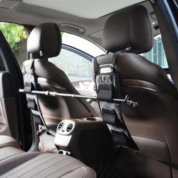 

Fishing Rod Holder Oxford Fabric Webbing 3 Poles Portable Foldable Backseat Holds Car Fishing Vehicle Back Seat Carrier Tackle