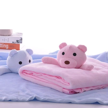 

Baby Appease Blanket Cute Bear 100*100 cm Cartoon Plush Toy Appease Towel Kids Comfortable Sleeping Bedding Toddler Blanket