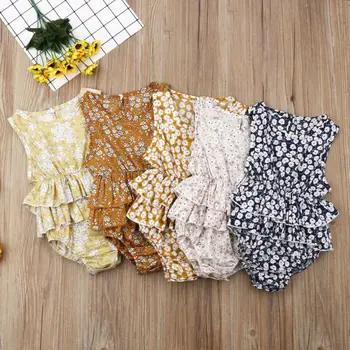 

Pudcoco 2020 Summer Newborn Infant Baby Girl Floral Clothes Sleeveless Romper Dress Outfit Baby Clothing
