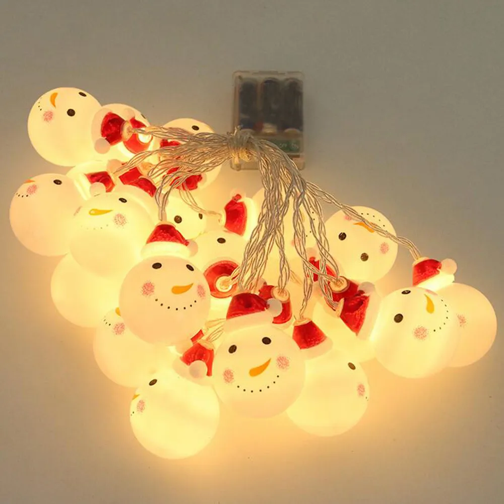 

Santa Claus Snowman Lamp String Christmas Lights Bedroom Scene Decoration String Light Xmas Ornament Lighting Strings Navidad 4M