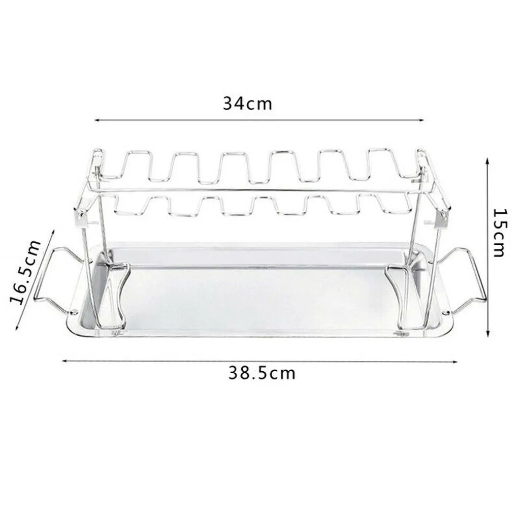 Курица крыла ноги стойки для гриля коптильня печь нержавеющая сталь Вертикальная жаровня стенд в барбекю безопасный барбекю аксессуары#30