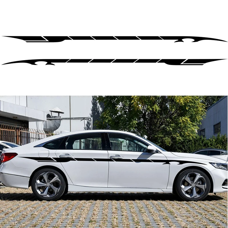 NEW-2Pcs стикер для автомобиля, Модифицированная линия талии, аппликация, цветная полоса для тела, Декоративная Виниловая наклейка для автомобиля "сделай сам"