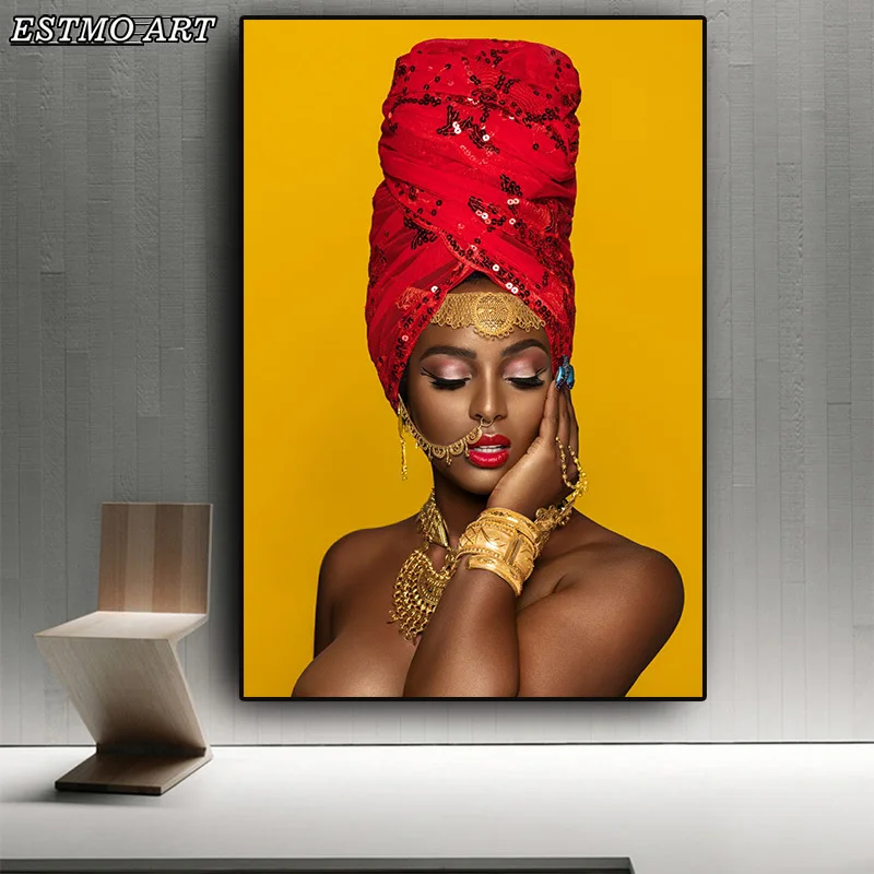 Художественный плакат на черном холсте плакаты и фотообои золотые сексуальные