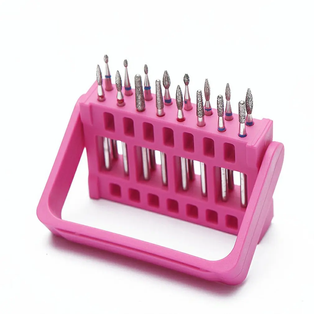 

Nail Tool Placement Box Nail Polishing Head Display Stand Grinding Head Jack Table 16 Hole Grinding Head Storage Box