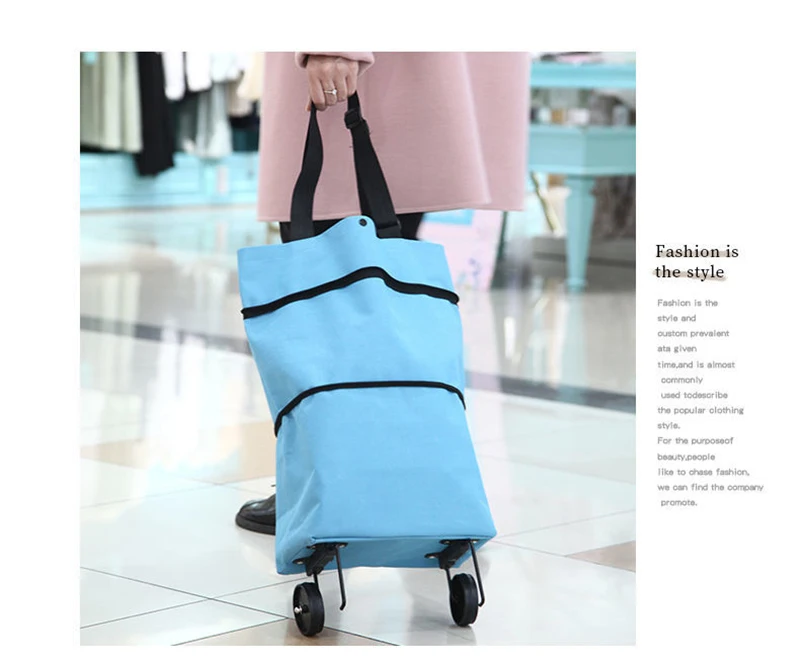 Folding Storage Bag High Capacity Shopping Food Organizer Trolley Bag On Wheels Bags Portable Shopping Bags Buy Vegetables Bags