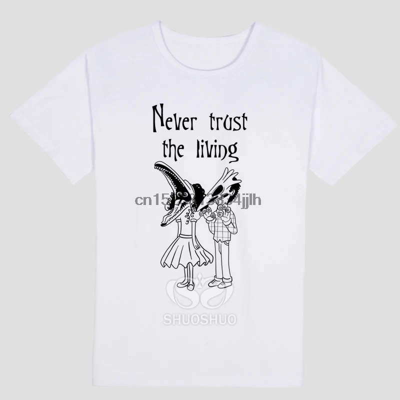 Beetlejuice NEVER TRUST THE Live классический культовый фильм 1980 Мужские футболки с коротким